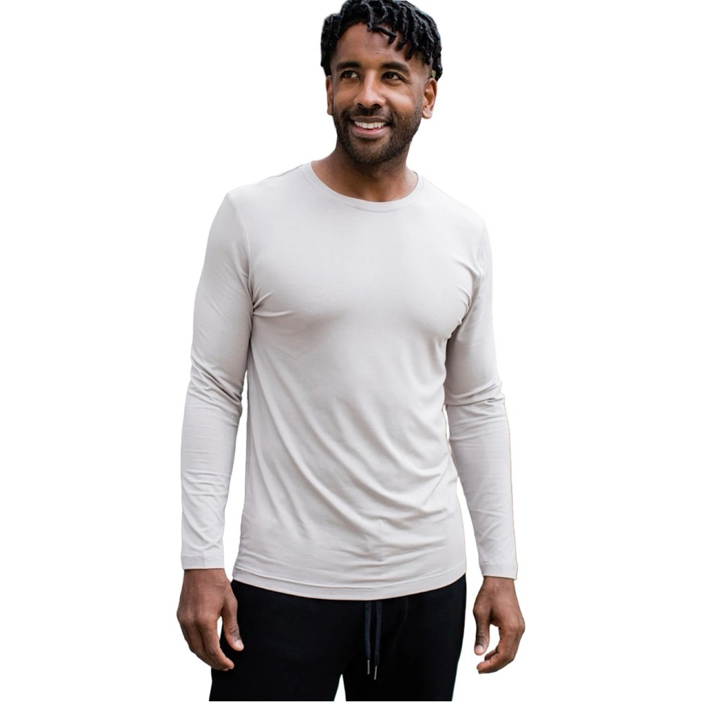 NWT Bundle 2 YALA Men’s Jonah Long Sleeve Bamboo Crew Tee Shirt Size XXL - Picture 2 of 15